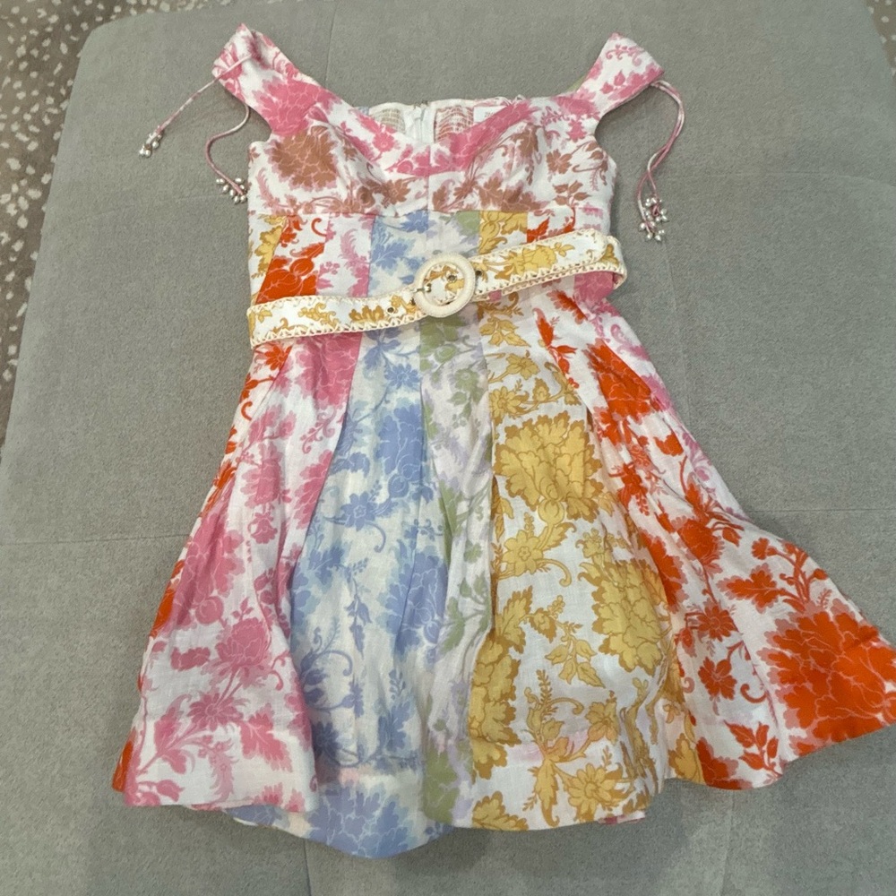 ZIMMERMANN
Postcard Spliced Mini Dress Size 2